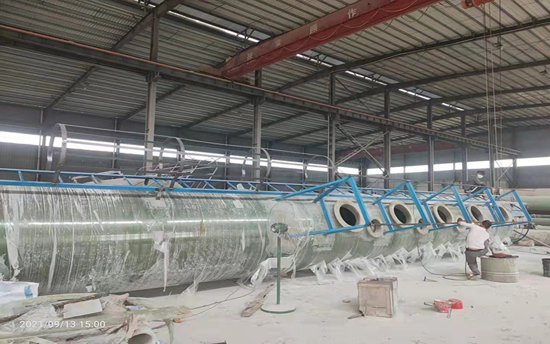 玻璃鋼廢氣處理設備加工現場